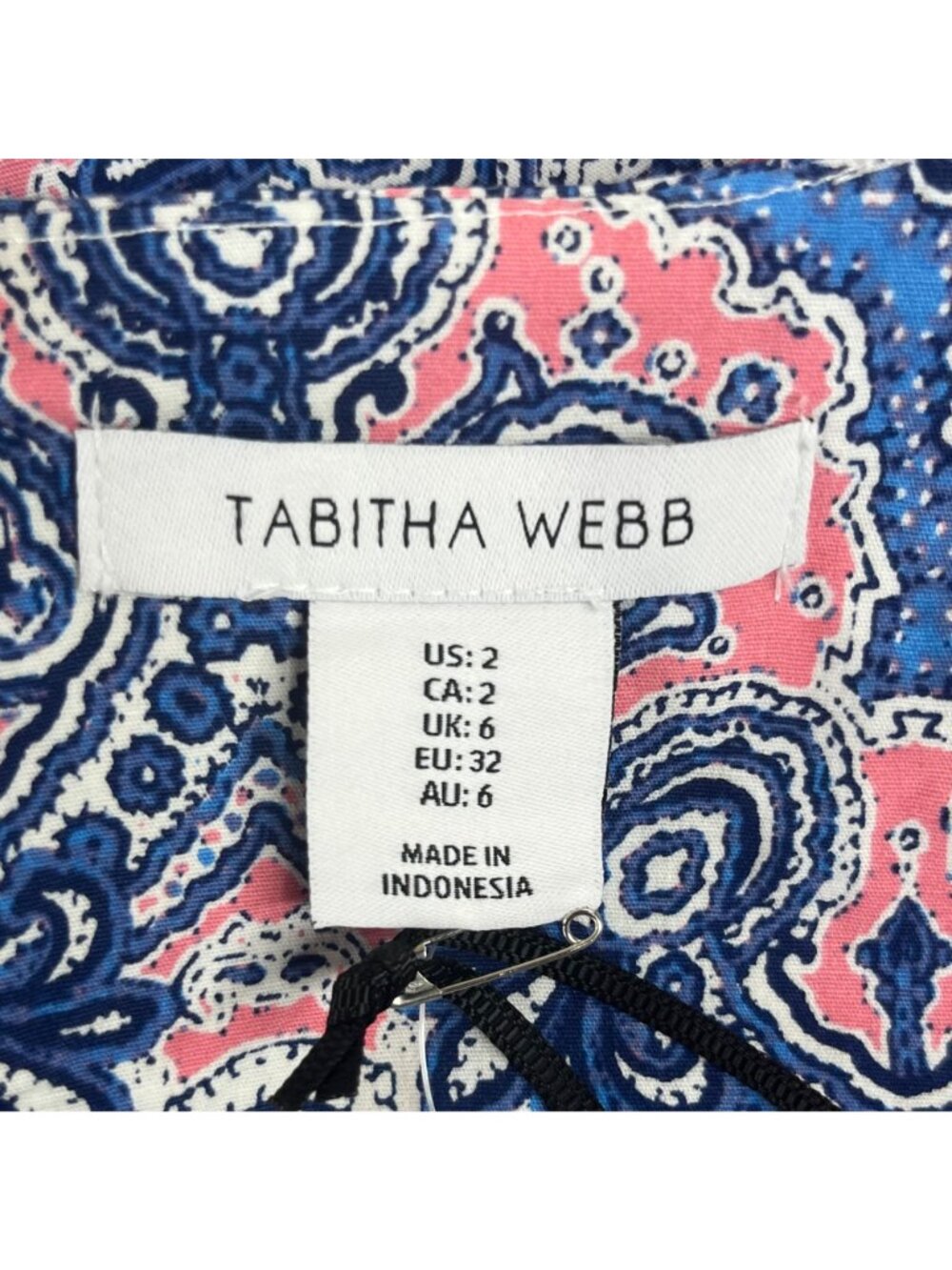 Tabitha Webb Sheath Shift Dress Size 2 Blue Pink New Sleeveless Summer - Picture 6 of 10